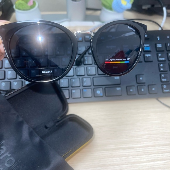 Polaroid Black and Silver Round Cat Eye Sunglasses 4146/S/X 807M9 NIC main image 14